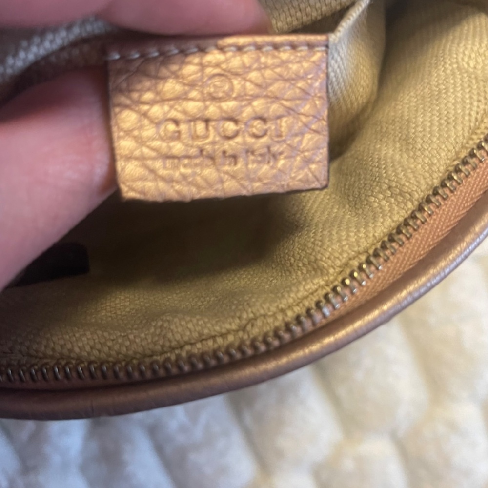 Gucci Soho Disco round Small Crossbody Bag - Metallic Rose Gold Authentic - Picture 11 of 12